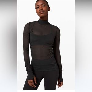 Lululemon Sheer Thrill Mock Neck Long Sleeve